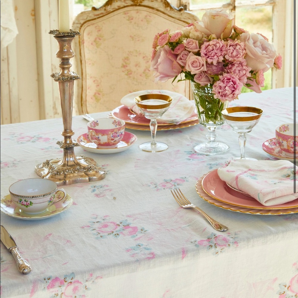 Rosa Beaux Linen loveshackfancy Tablecloth